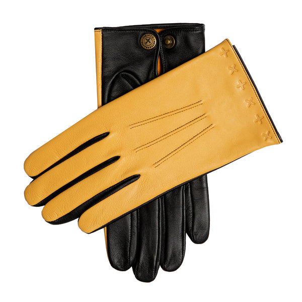 dents Lando | The Suited Racer x Dents Touchscreen Leather Embossed Gloves