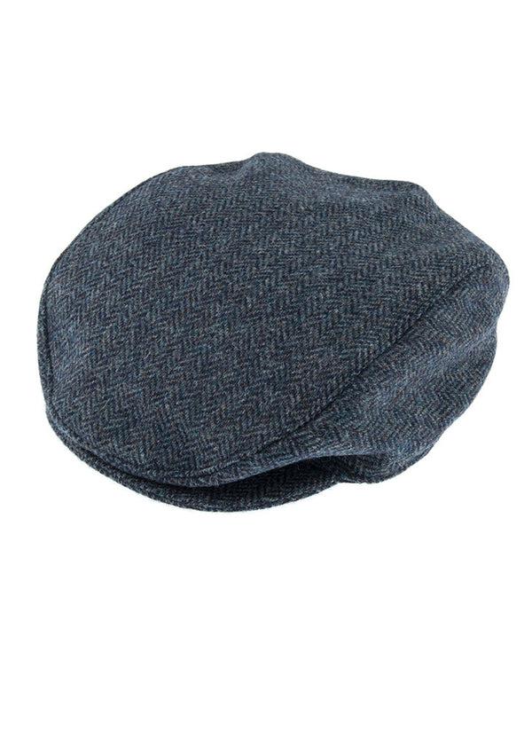 Dents Men's Abraham Moon Herringbone Tweed Flat Cap