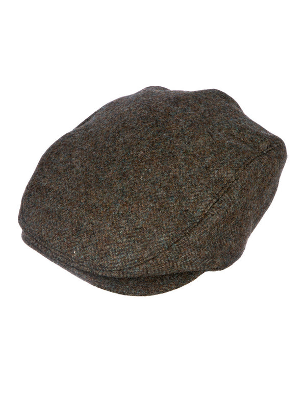 Dents Men's Abraham Moon Herringbone Tweed Flat Cap