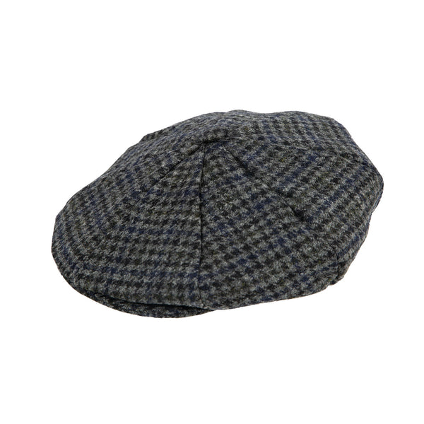 Dents Men's Abraham Moon Tweed Dogtooth Check Newsboy Cap
