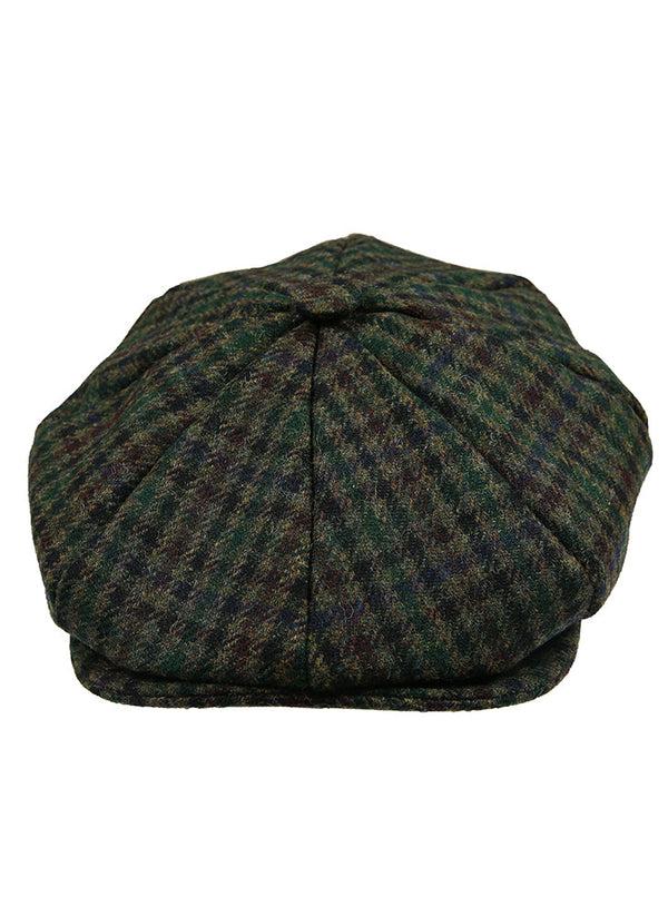 dents Men's Abraham Moon Tweed Dogtooth Check Newsboy Cap