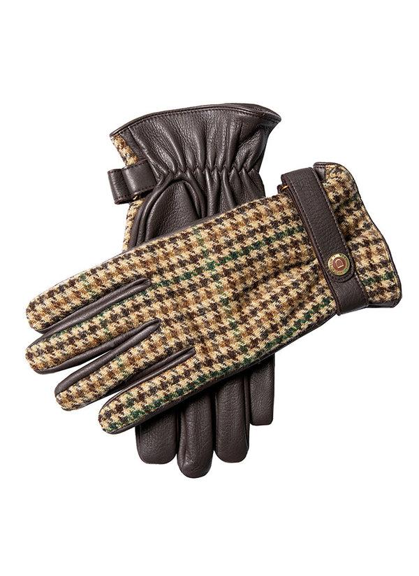 Dents Men's Heritage Cashmere-Lined Abraham Moon Tweed And Deerskin Leather