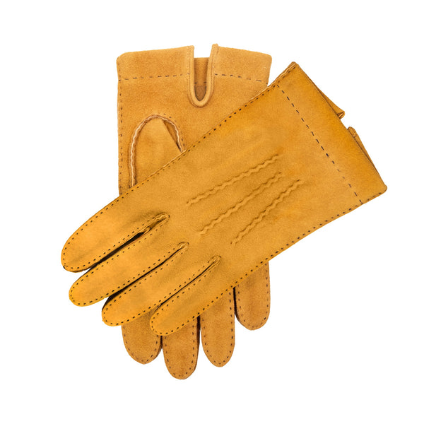 Dents Men’s Heritage Handsewn Three-Point Buckskin Leather Gloves