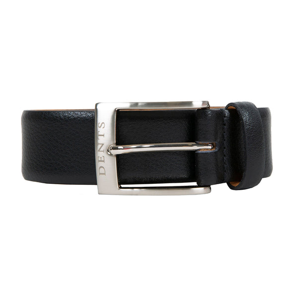 Dents Men’s Heritage Lined Full-Grain Leather Belt With Satin Nickel Buckle