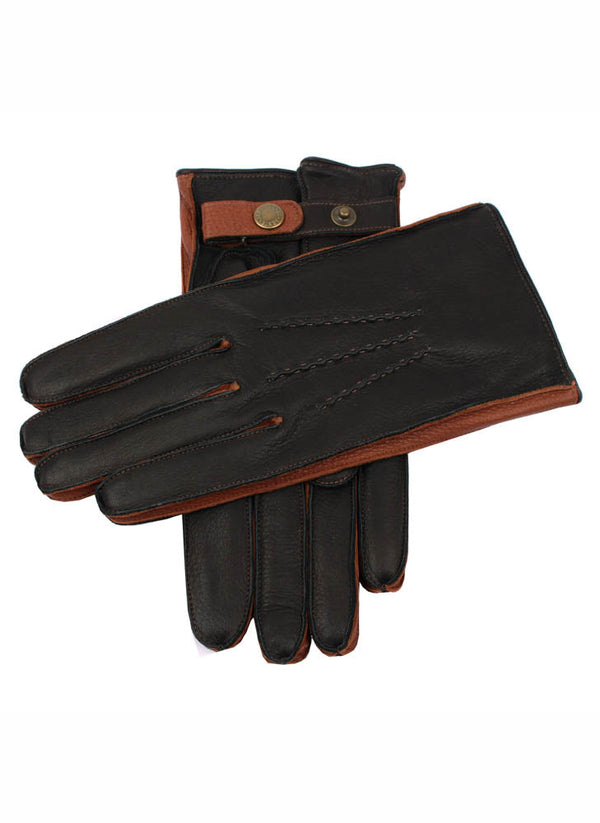 Dents Men's Heritage Three-Point Cashmere-Lined Deerskin Leather Gloves With