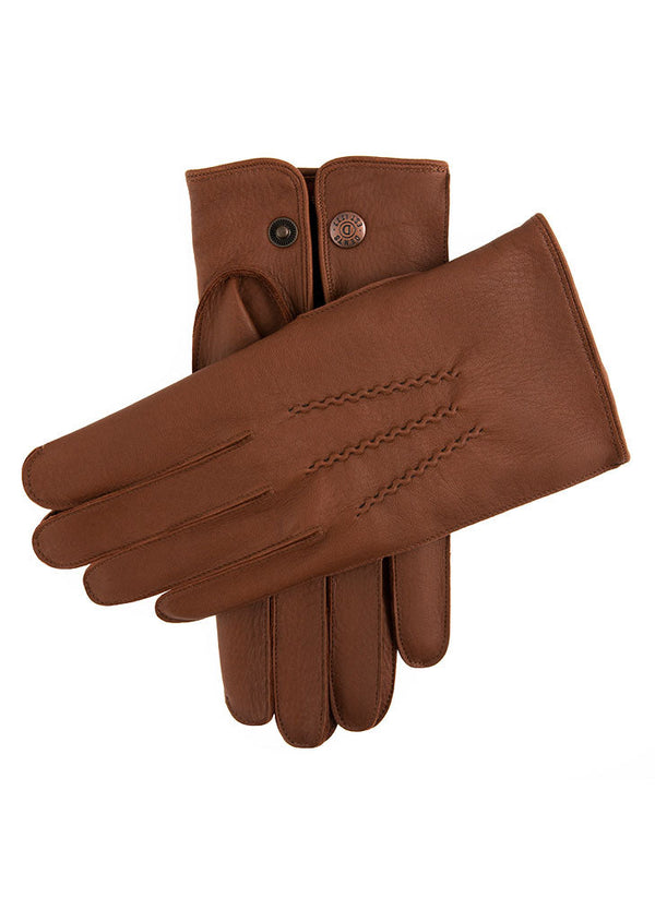 Dents Men's Heritage Three-Point Cashmere-Lined Deerskin Leather Gloves