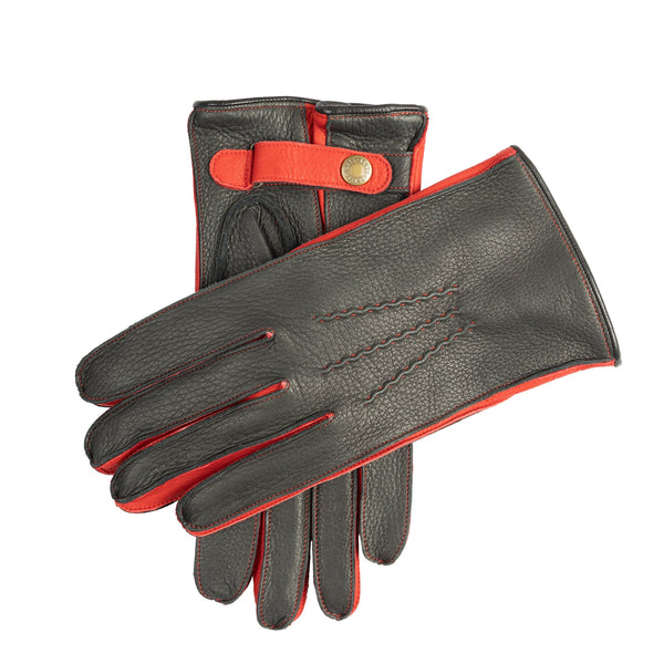 dents Men's Heritage Three-Point Cashmere-Lined Deerskin Leather Gloves with
