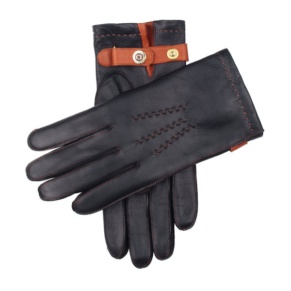 dents Men's Heritage Three-Point Cashmere-Lined Leather Gloves with Colour C