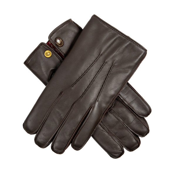 dents Men's Heritage Three-Point Fur-Lined Leather Gloves