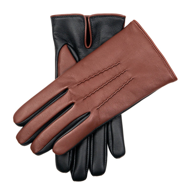 dents Men’s Heritage Touchscreen Three-Point Cashmere-Lined Leather Gloves