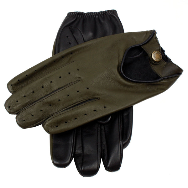 Dents Men's Heritage Two-Colour Leather Driving Gloves