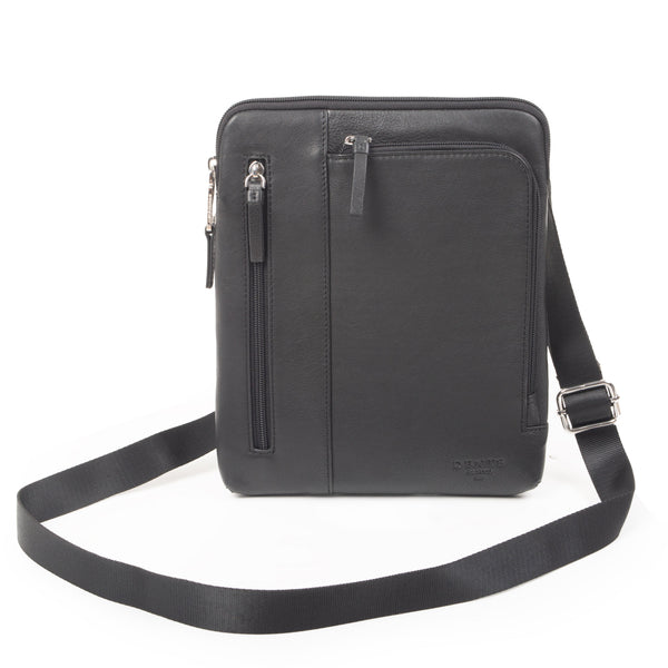 Dents Men's Medium Pebble Grain Leather Crossbody Bag