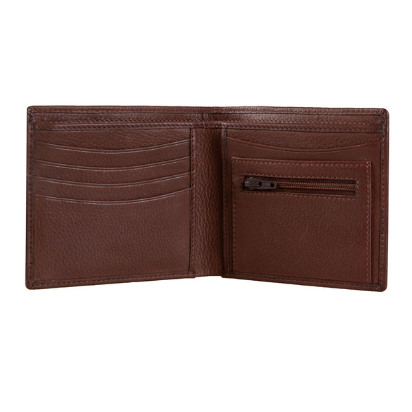 Dents Men's Pebble Grain Leather Bifold Wallet With RFID Blocking And Coin P