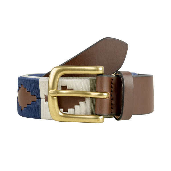 dents Men's Polo Full-Grain Leather Belt with Brass Buckle