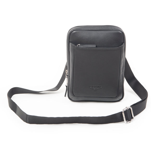 Dents Men's Small Pebble Grain Leather Crossbody Bag