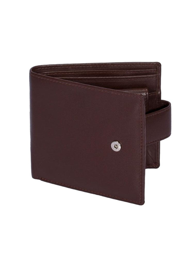 dents Men's Smooth Nappa Leather Bifold Wallet with RFID Blocking and Coin P