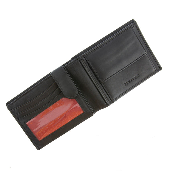 Dents Men's Smooth Nappa Leather Trifold Wallet With RFID Blocking And Coin