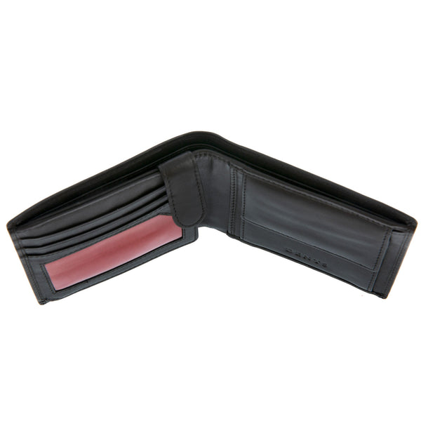 Dents Men's Smooth Nappa Leather Trifold Wallet With RFID Blocking And Coin