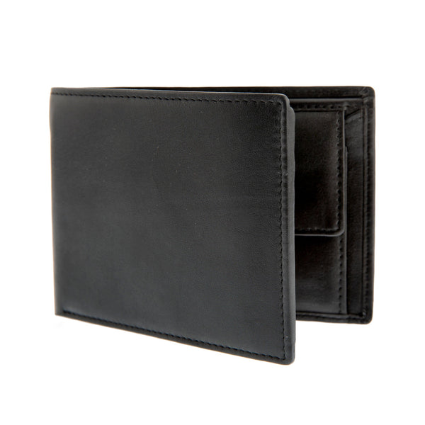 dents Men's Smooth Nappa Leather Trifold Wallet with RFID Blocking and Coin