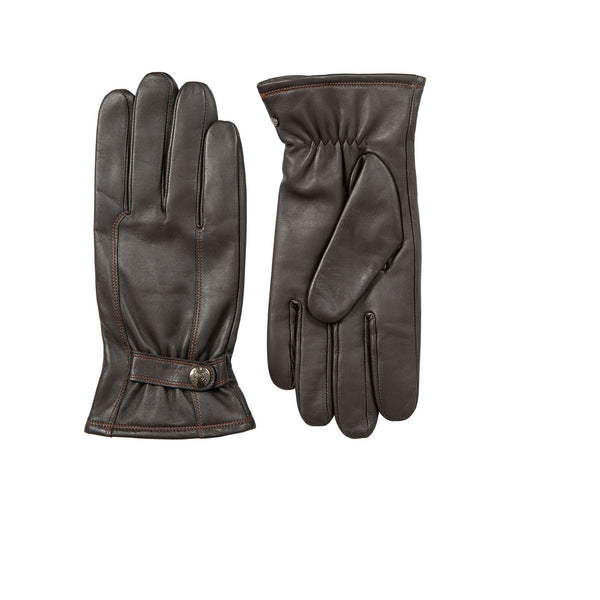 Dents Men’s Touchscreen Lined Leather Gloves With Contrast Stitching