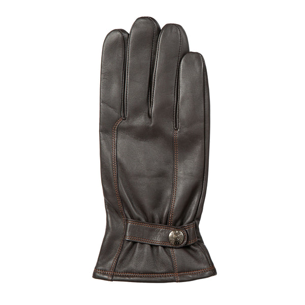 Dents Men’s Touchscreen Lined Leather Gloves With Contrast Stitching