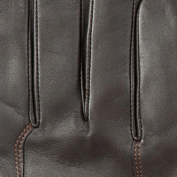 Dents Men’s Touchscreen Lined Leather Gloves With Contrast Stitching
