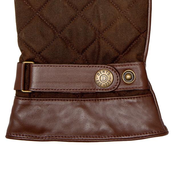 Dents Men's Touchscreen Water-Resistant Fleece-Lined Leather Gloves With Wax