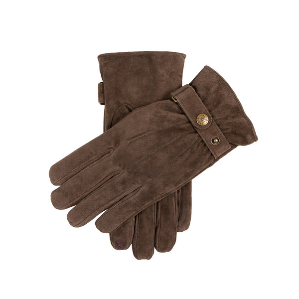 Dents Men’s Touchscreen Water-Resistant Three-Point Fleece-Lined Suede Glove