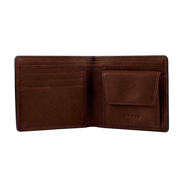Dents Men's Two-Colour Pebble Grain Leather Bifold Wallet With RFID Blocking