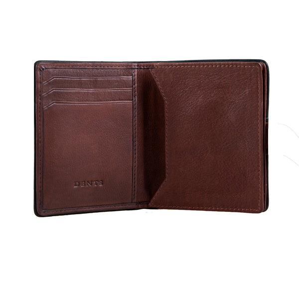 Dents Men's Two-Colour Pebble Grain Leather Business Card Holder With RFID B