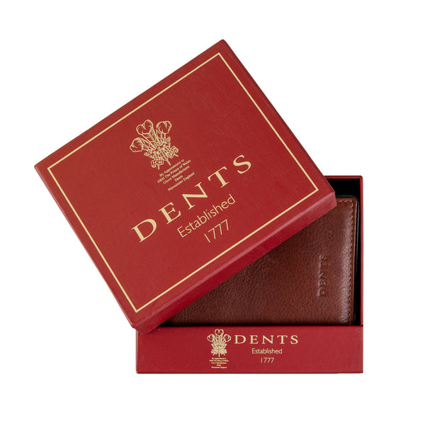 Dents Men's Two-Colour Pebble Grain Leather Business Card Holder With RFID B