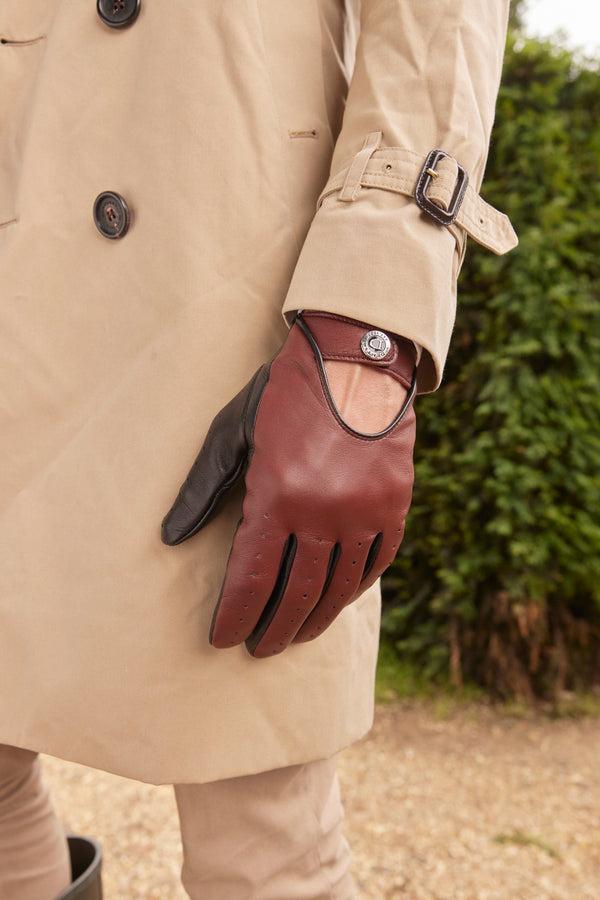 Dents Woburn | Men's Two Colour Leather Driving Gloves