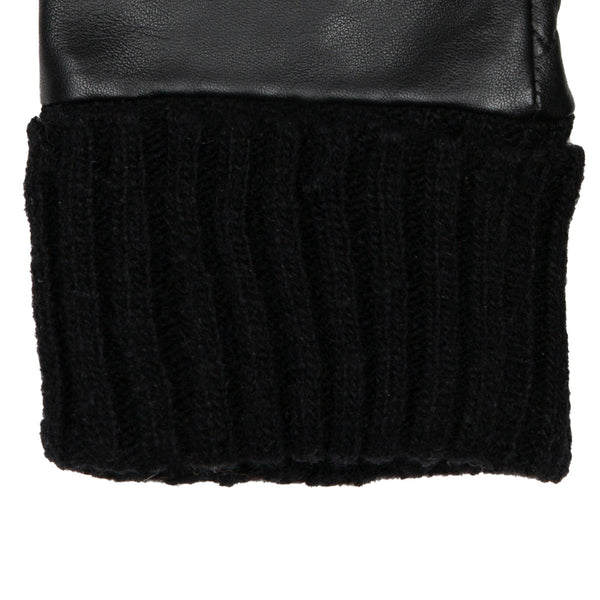 Dents Women’s Fingerless Fleece-Lined Leather Gloves With Quilted Chevron De