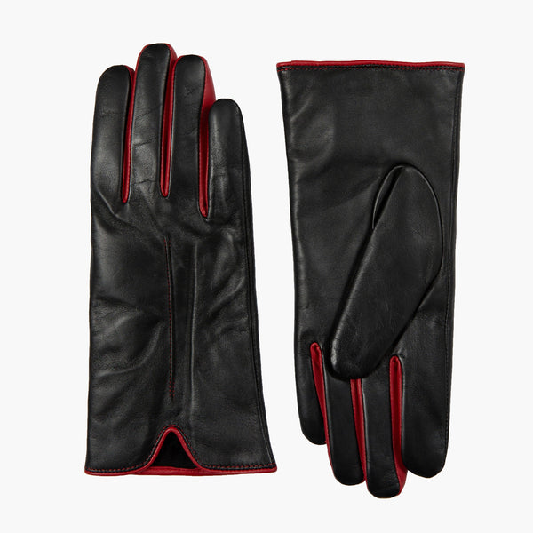 Dents Women’s Single-Point Lined Leather Gloves With Colour Contrast Details