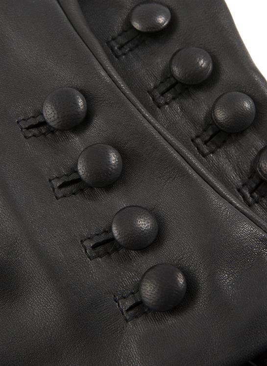 Dents Women's Three-Point Cashmere-Lined Leather Gloves With Buttons