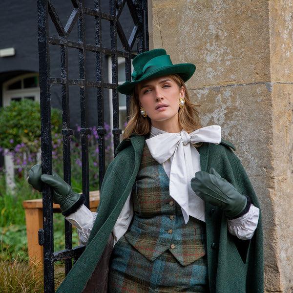 Dents Women’s Three-Point Faux Fur-Lined Leather Mittens