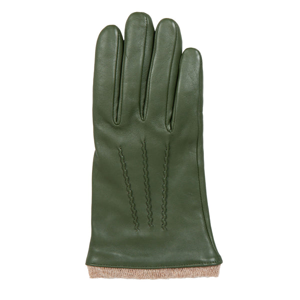 Dents Women’s Three-Point Wool-Lined Leather Gloves With Knitted Cuffs
