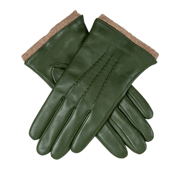dents Women’s Three-Point Wool-Lined Leather Gloves with Knitted Cuffs dents Women’s Three-Point Wool-Lined Leather Gloves with Knitted Cuffs