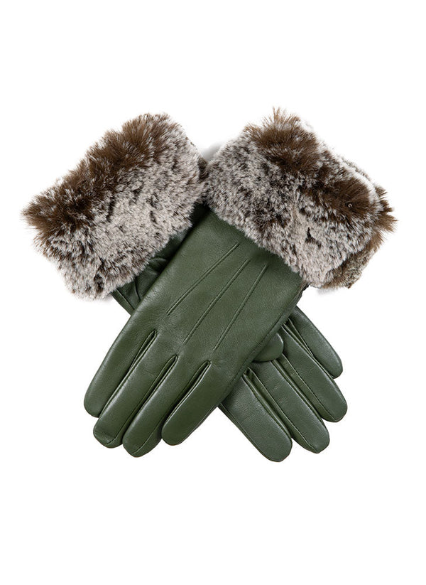 dents Women’s Touchscreen Three-Point Lined Leather Gloves with Faux Fur Cuf dents Women’s Touchscreen Three-Point Lined Leather Gloves with Faux Fur Cuf
