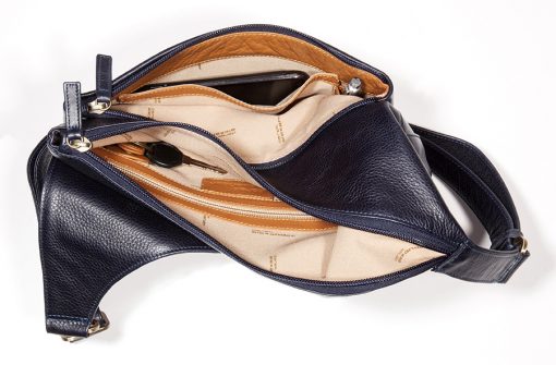 Derek Alexander BRISTOL -Angled Top Zip Crossbody (BR 8025)