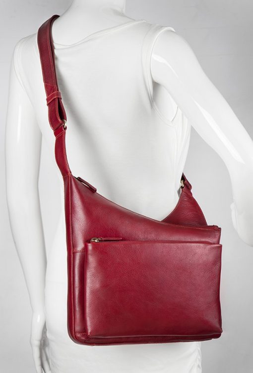 Derek Alexander BRISTOL -Angled Top Zip Crossbody (BR 8025)