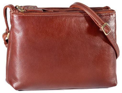 derek alexander BRISTOL- Small Three Zippered Compartment Crossbody (BR 8012)