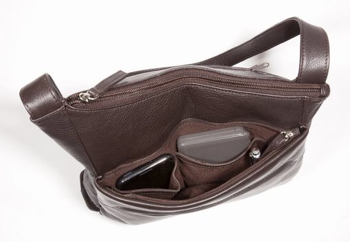 Derek Alexander CENTRAL PARK- Angled Top Zip Crossbody (CP 86830)