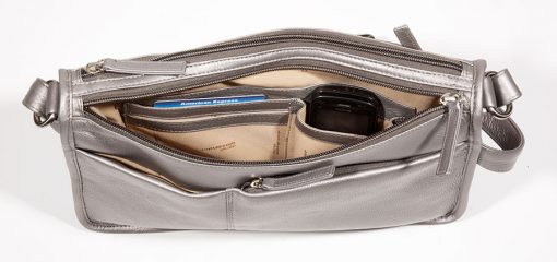 Derek Alexander CENTRAL PARK- Twin Top Zip Shoulder Bag (CP 8843)