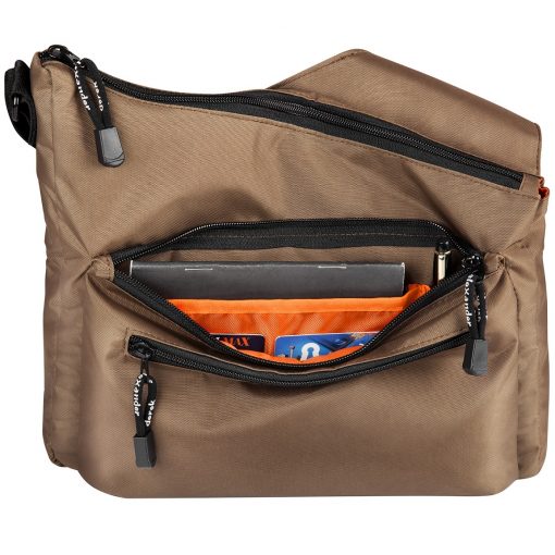 Derek Alexander NYLON- Cross Body Angled Top Zip (PW 20246)