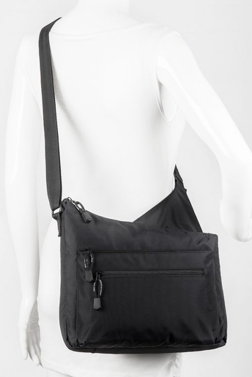Derek Alexander NYLON- Cross Body Angled Top Zip (PW 20246)