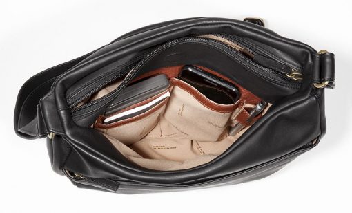 Derek Alexander SOMERSET- Top Zip Shoulder Bag W/Tablet Pocket (SS 1005)