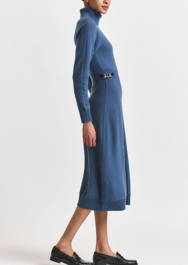 Derek Lam Becky Raglan Horsebit Sweater Dress Slate