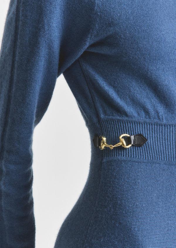 Derek Lam Becky Raglan Horsebit Sweater Dress Slate