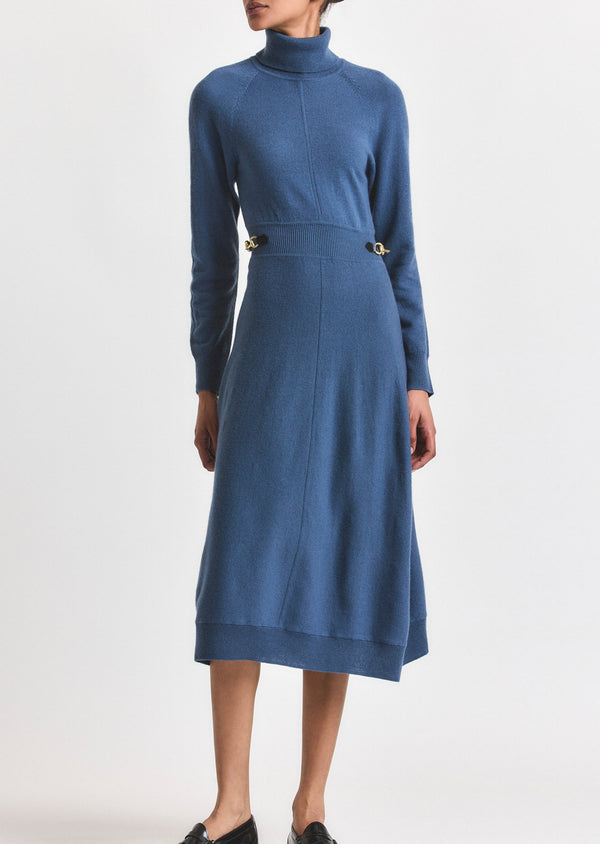 derek lam Becky Raglan Horsebit Sweater Dress Slate